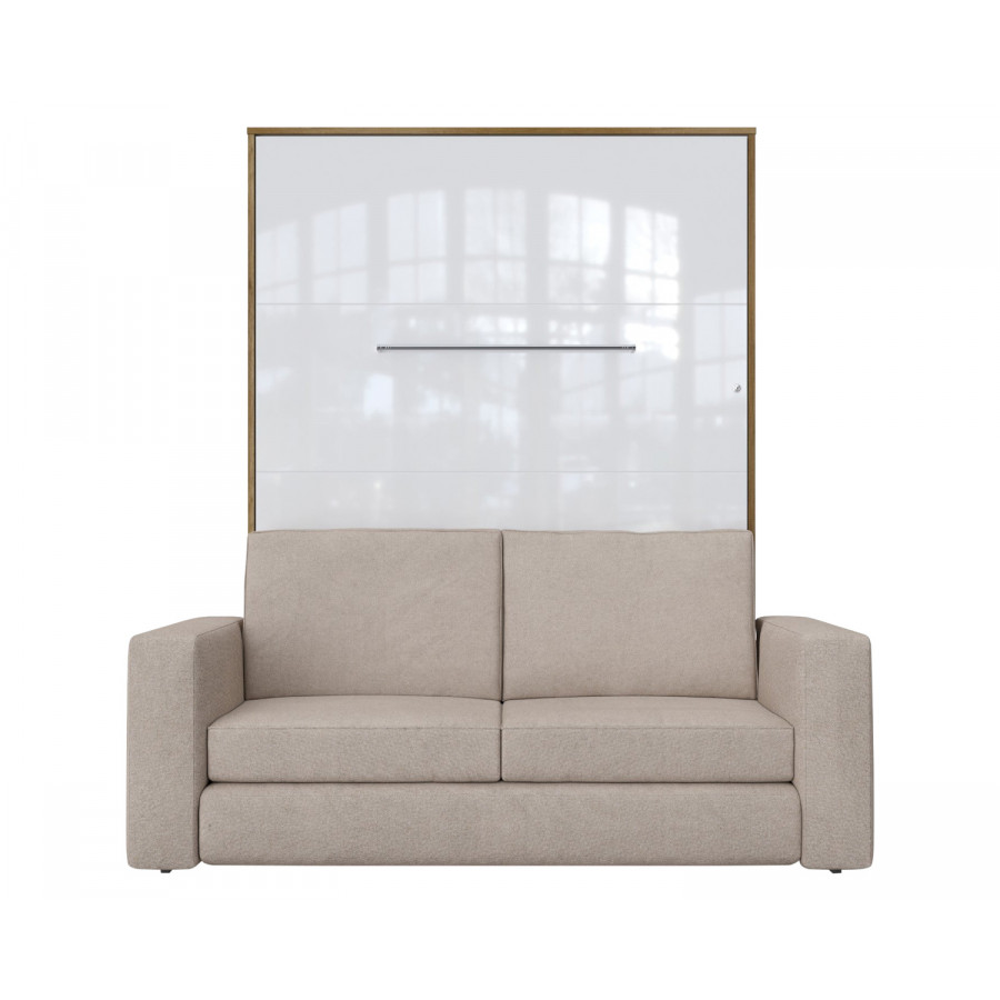 Maxima Murphy Vertical Bed with Sofa - Beige, Full XL Size