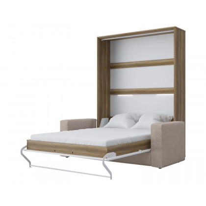 Maxima Murphy Vertical Bed with Sofa - Beige, Full XL Size