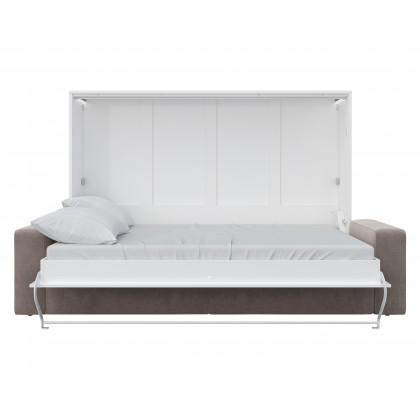 Maxima Inverto Murphy Horizontal Bed with Sofa - White/Gray, Full XL Size