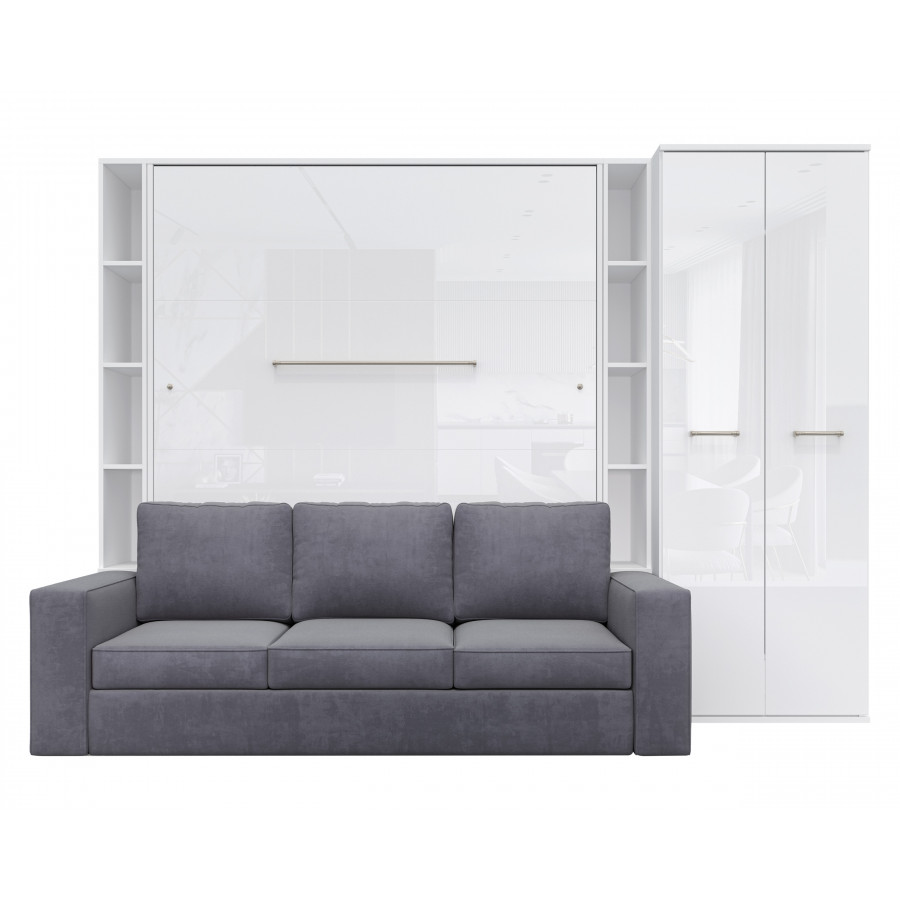 Maxima - Inverto Murphy Vertical Bed with 2 Cabinets and Wardrobe