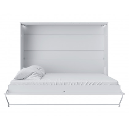 Maxima Inverto Murphy Horizontal Bed with Sofa - White/Gray, Queen Size