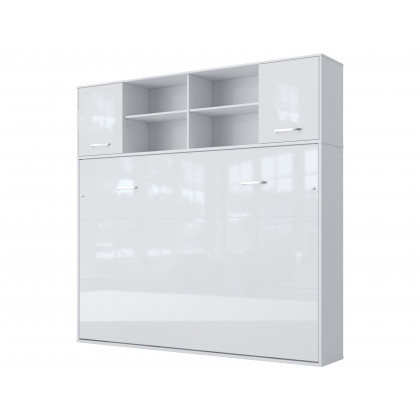 Maxima - Inverto Murphy Horizontal Wall Bed with Open Cabinet on Top