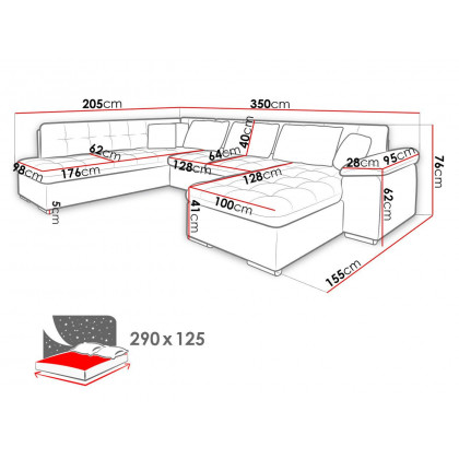 Maxima Leonardo Left Facing Sectional
