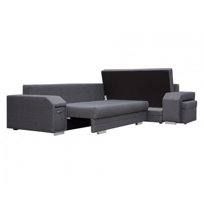 Maxima Magnus Sectional Sleeper Sofa - Dark Gray, Right Corner