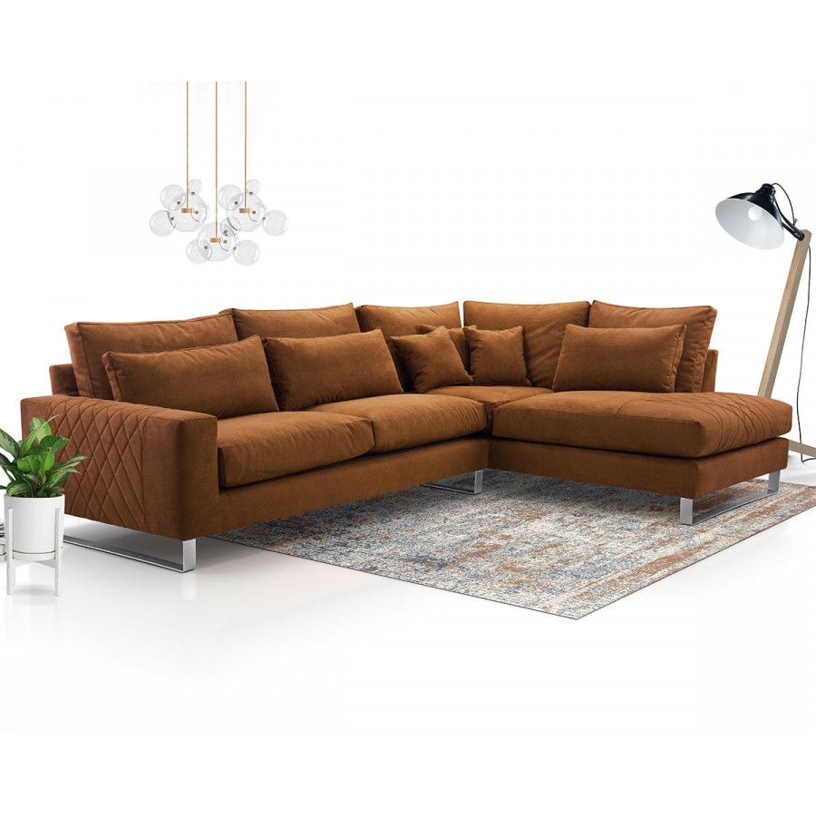 Maxima Flora Sectional Sofa Ginger - Right Corner