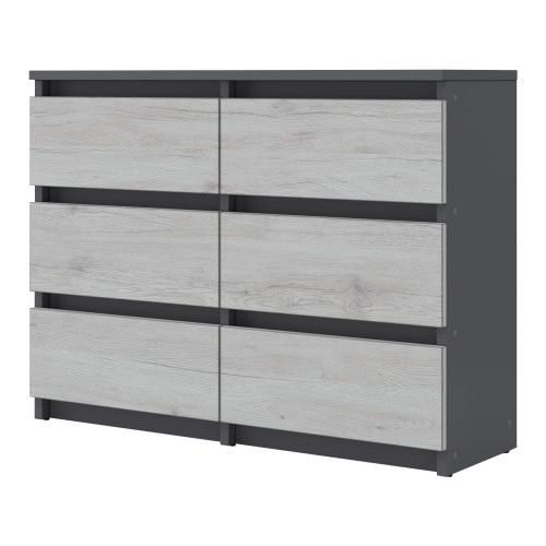 Maxima Echo Double Dresser - Gray/Gray Oak
