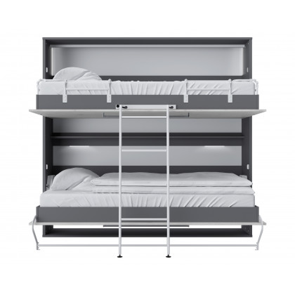 Maxima Otis Bed with Mattress - White/Gray, Twin Size