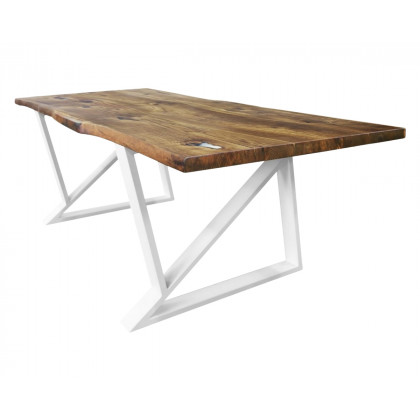 Maxima - Urban-Z Solid Wood Dining Table in Wood/White