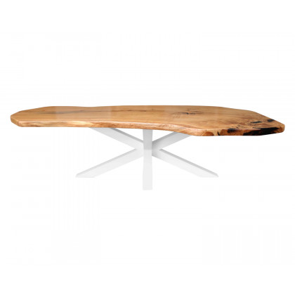 Maxima - Nostra Dining Table with White Metal Legs in Wood