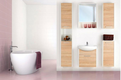 Maxima™ - Seso Single Bathroom Vanity Set with Mirror and Cabinets 6 Piece