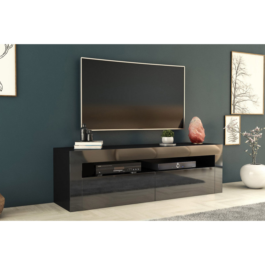 Maxima Andor 63" Long TV Stand - Black