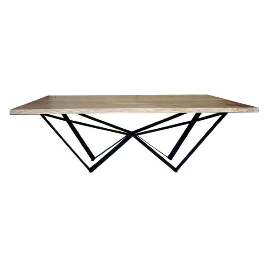 Maxima - Lyle Oak Wood Dining Table in Oak Wood/Metal