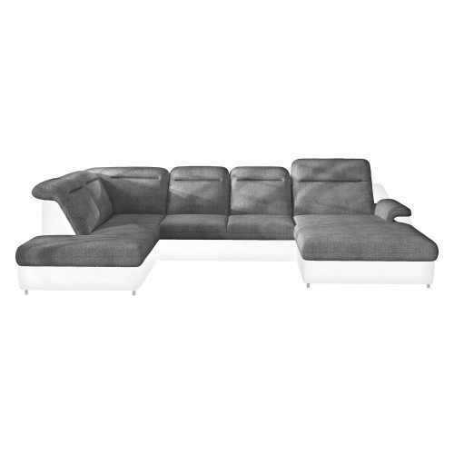 Maxima Monero Xl Sectional Sofa - White/Dark Gray, Left Corner