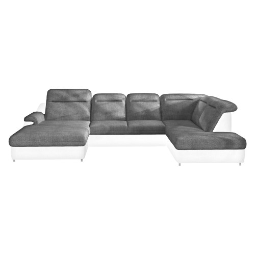 Maxima Monero Xl Sectional Sofa - White/Dark Gray, Right Corner