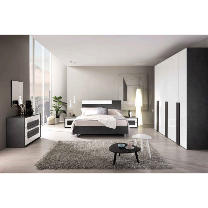 MCS Panarea King Size Bed - Dark Gray