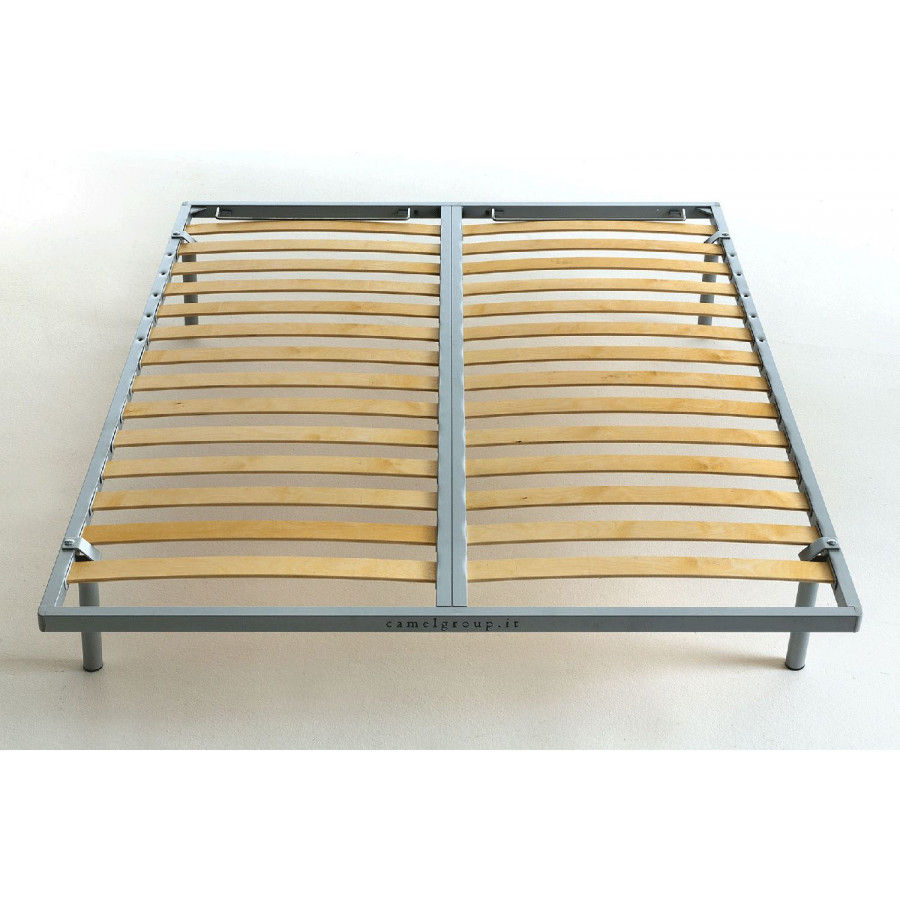 MCS Camel Wooden Slats Frame Folded with Legs - Queen Size