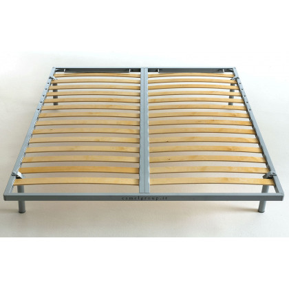 MCS Camel Wooden Slats Frame Folded with Legs - King Size