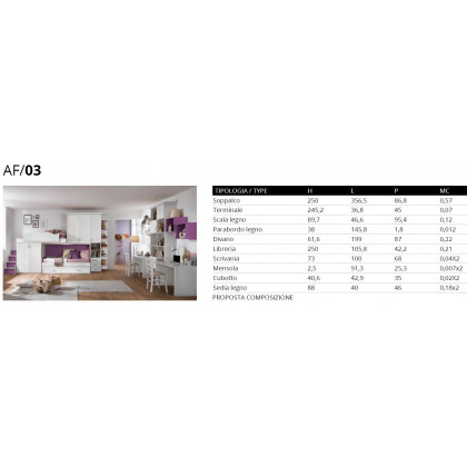 MCS - AF03 Wardrobe with Elevated Bed