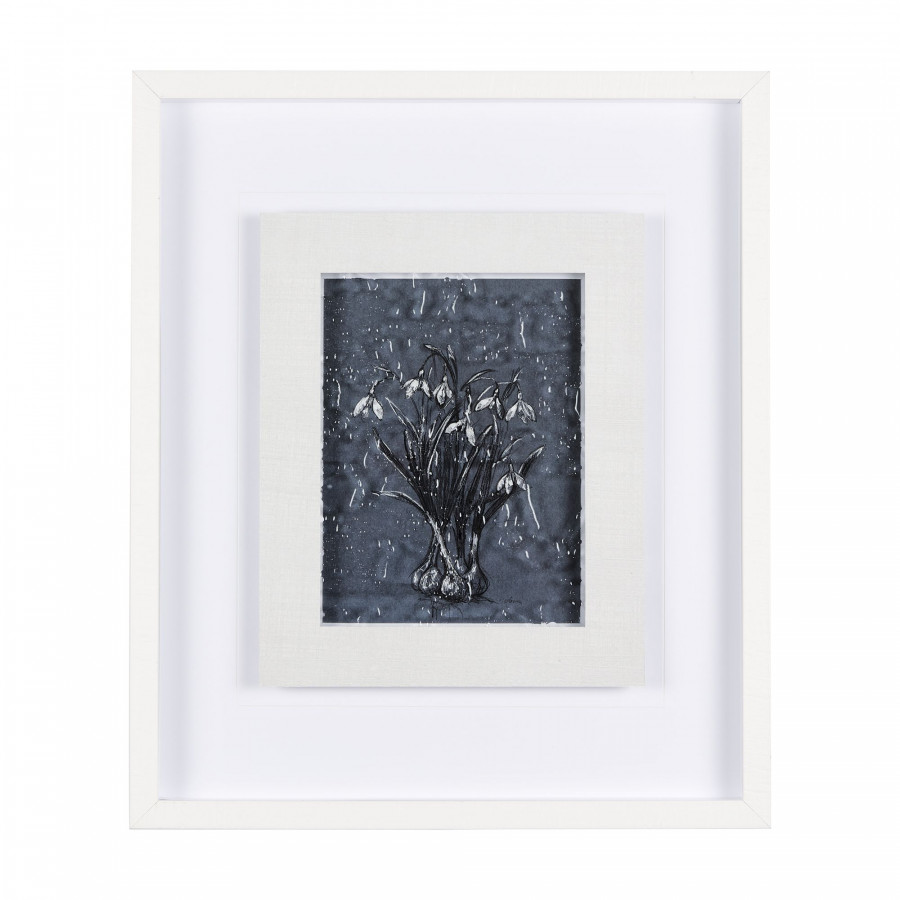Mercana Botanical Sketches VI - Blue/White, Medium