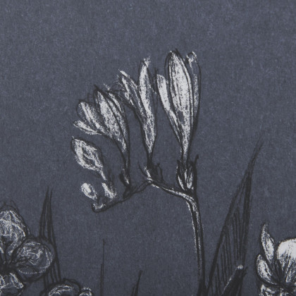 Mercana Botanical Sketches III - Blue, Medium