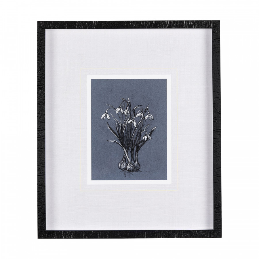 Mercana Botanical Sketches VI - Blue/Black, Medium