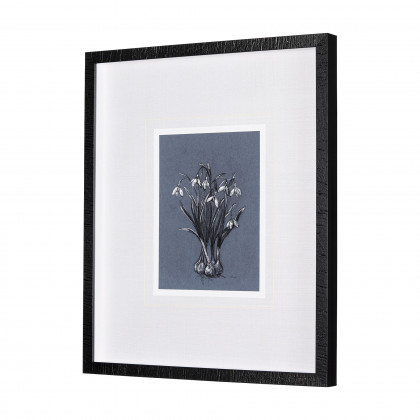 Mercana Botanical Sketches VI - Blue/Black, Medium