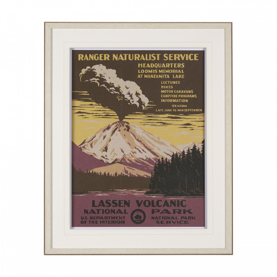 Mercana Lassen Volcanic National Park - Framed Art Print Matted under Glass