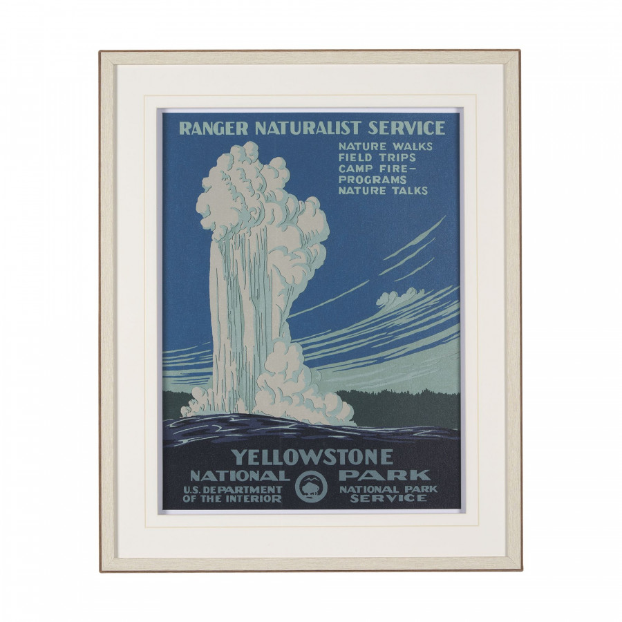 Mercana Yellowstone National Park - Framed Art Print Matted under Glass