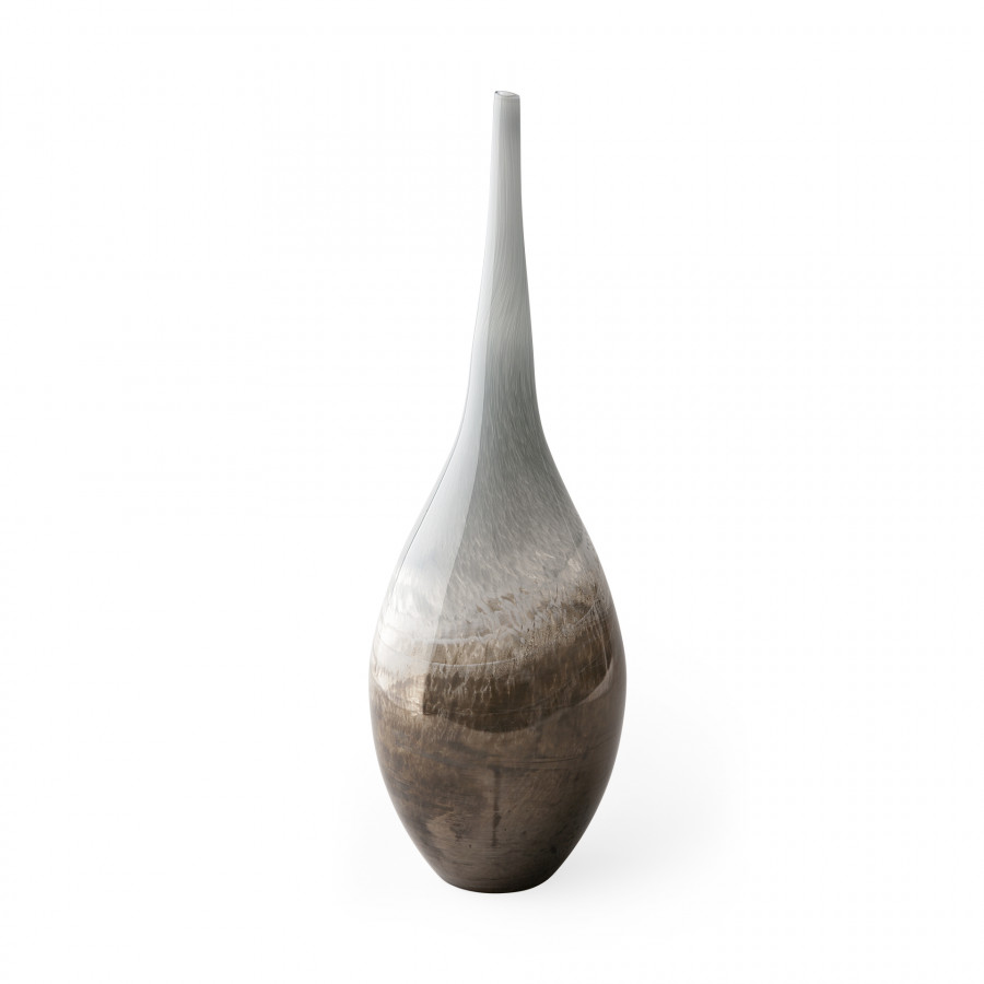 Mercana - Erie Vase in Gray/White, Glass