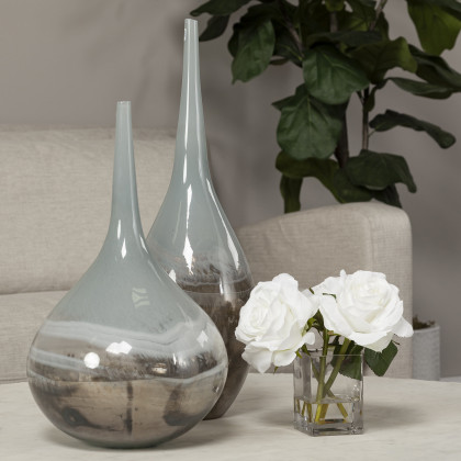 Mercana - Erie Vase in Gray/White, Glass