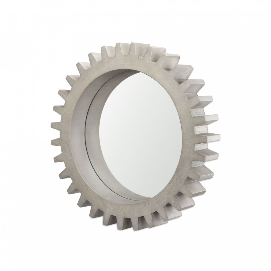 Mercana Sundance Cog 26" Round Frame Mirror - Gray