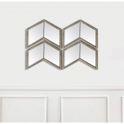 Mercana Chevren Medium Frame Mirror - Brown