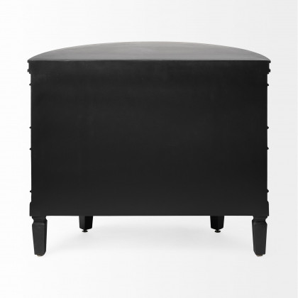Mercana - Romers II Black Fir Veneer 4 Door Patterned Accent Cabinet