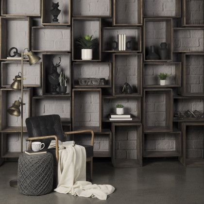 Mercana Simul Shelving Unit - Brown