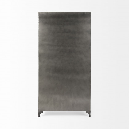 Mercana - Poppy II Black Metal With Glass Door Display Cabinet