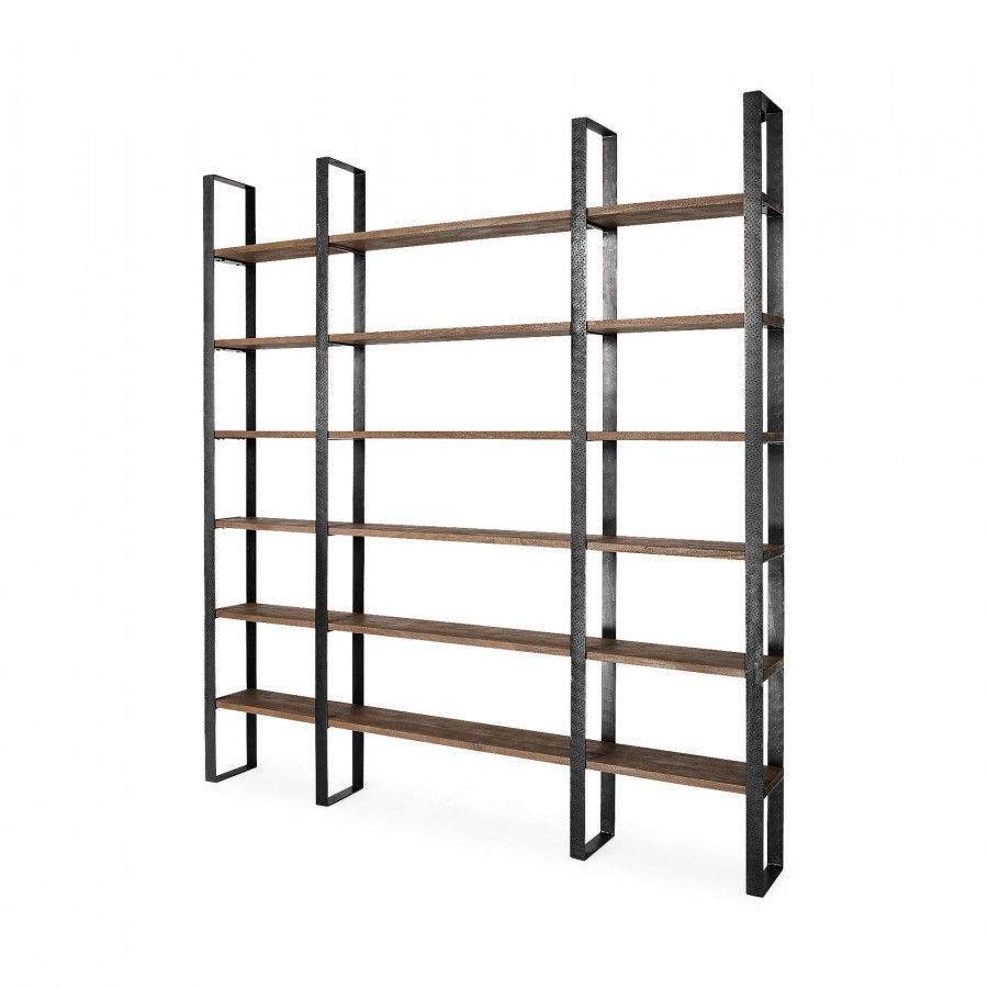 Mercana Taunton II Shelving Unit - Dark Brown/Black