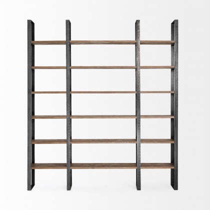 Mercana Taunton II Shelving Unit - Dark Brown/Black