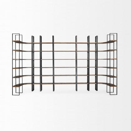 Mercana Taunton II Shelving Unit - Dark Brown/Black