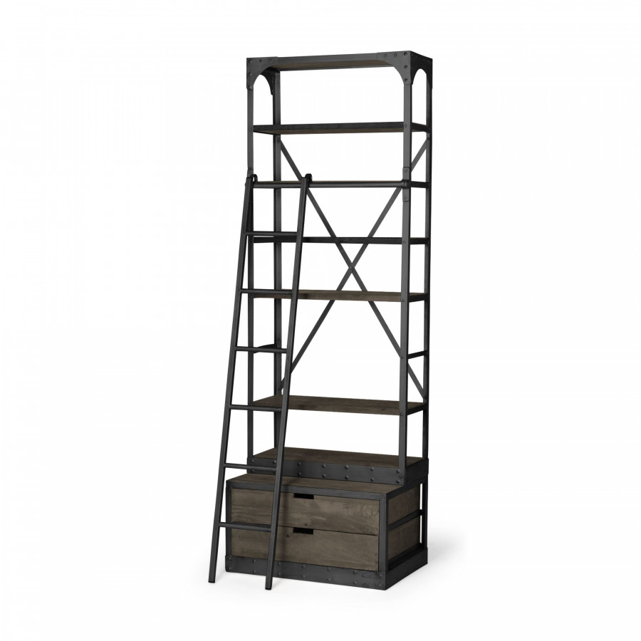 Mercana Brodie VII Small Shelving Unit - Dark Brown, Wood