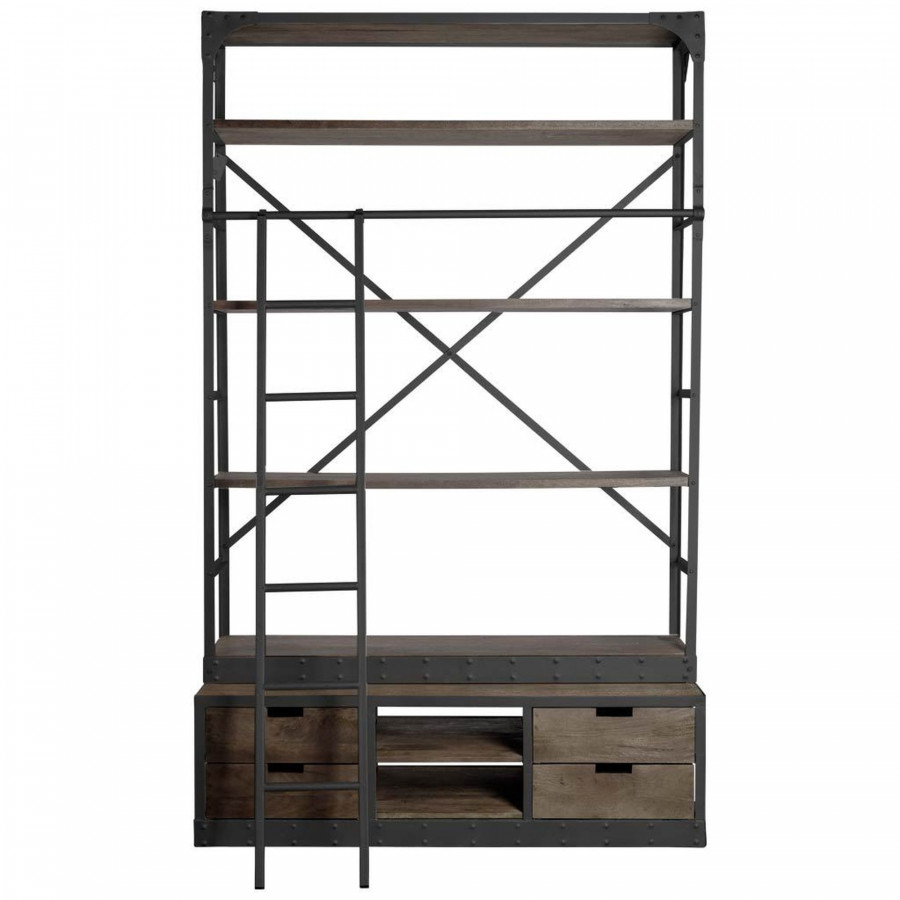 Mercana Brodie VIII Large Shelving Unit - Dark Brown, Wood
