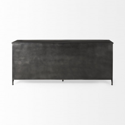 Mercana Poppy Sideboard - Black, Metal/Glass