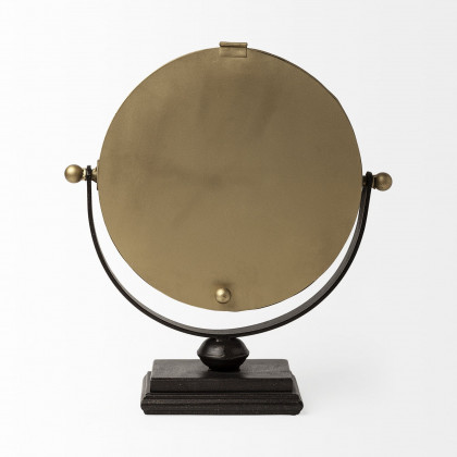 Mercana - Houston Gold Metal Half Moon Base Table Clock