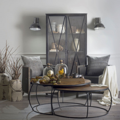 Mercana - Taza Wall Sconce in Gray, Metal
