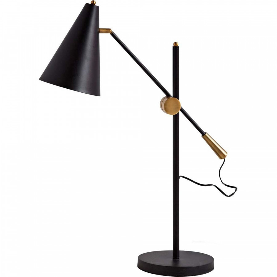 Mercana Fragon II(26"H) Adjustable Cone Shade Table Lamp - Black
