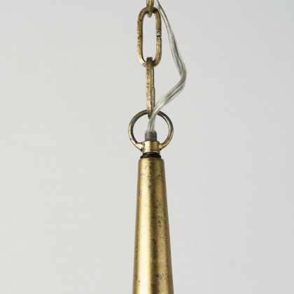 Mercana - Capsa Antique Gold and Silver Toned Metal Dome Pendant Light
