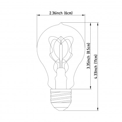 Mercana Filament Quad E26 40W 4.3H Bulb