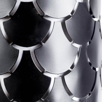 Mercana Brasseur III 10.5x22 Metal Fish Scale Wall Sconce - Black
