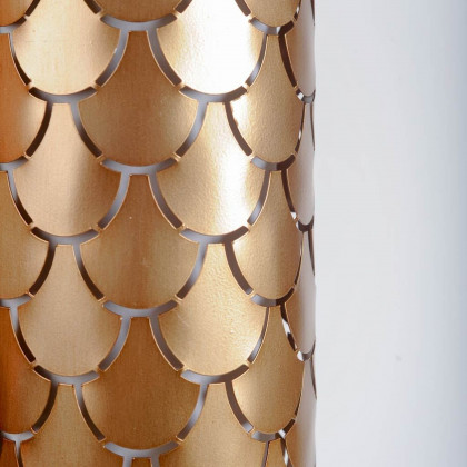 Mercana Brasseur IV 10.5x22 Metal Fish Scale Wall Sconce - Gold