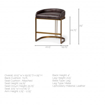 Mercana Hollyfield 29" Counter Stool - Black