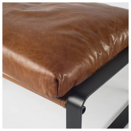 Mercana Hornet Ottoman - Brown, Leather